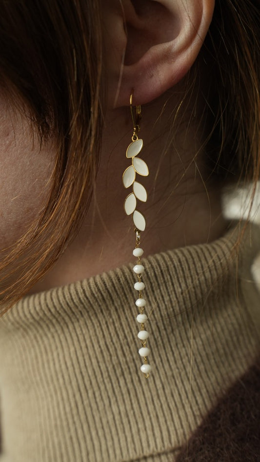 Via Roma - Orecchini “Mix and Match” Bianco - Oro