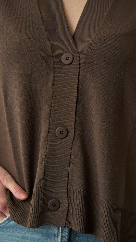 King Kong - Cardigan in viscosa - ART.SP8PA30 Marrone