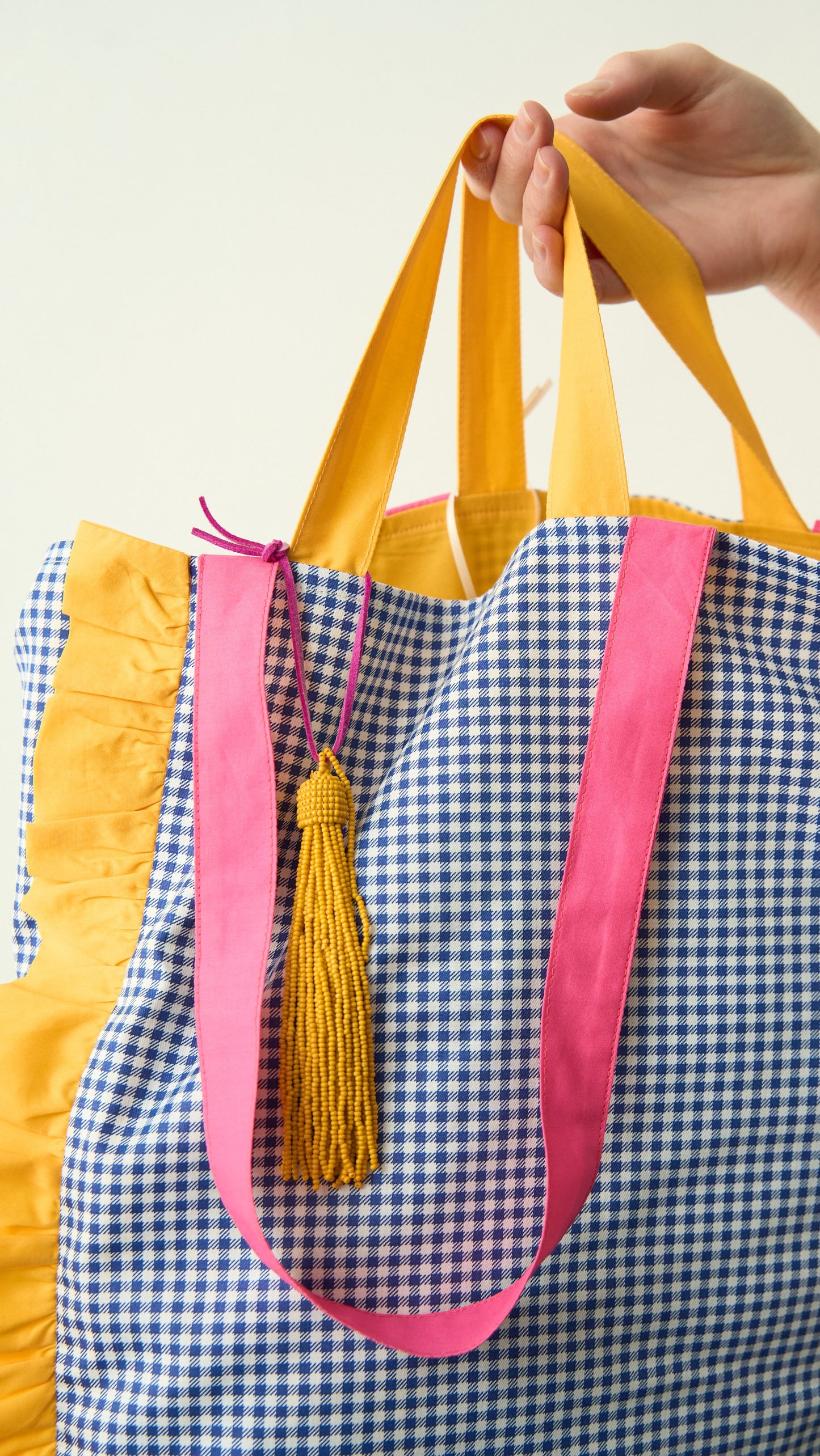 Via Roma - Shopper "rouge" con nappina di perline