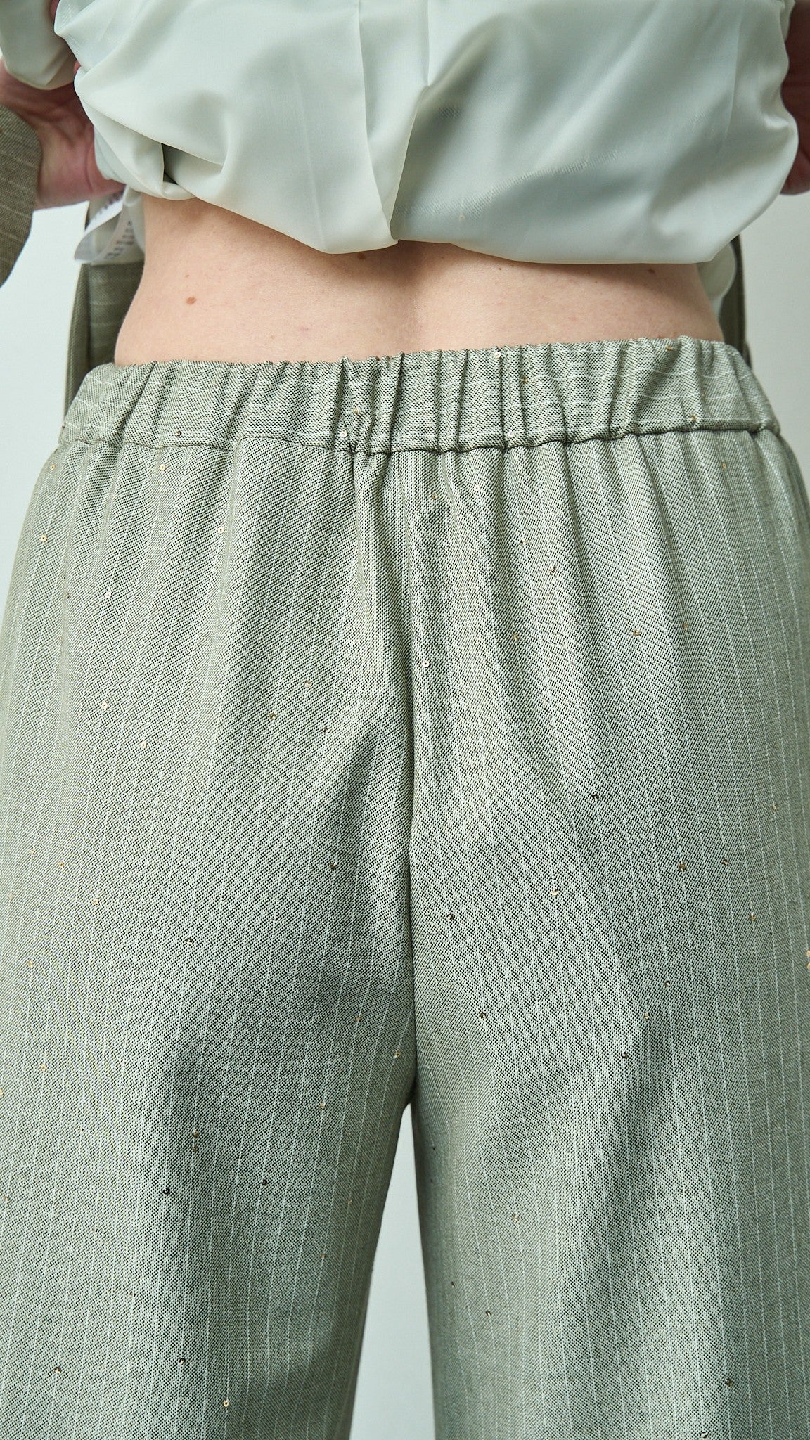 Kontatto - Pantalone gessato con micro paillettes - ART.MA6012C