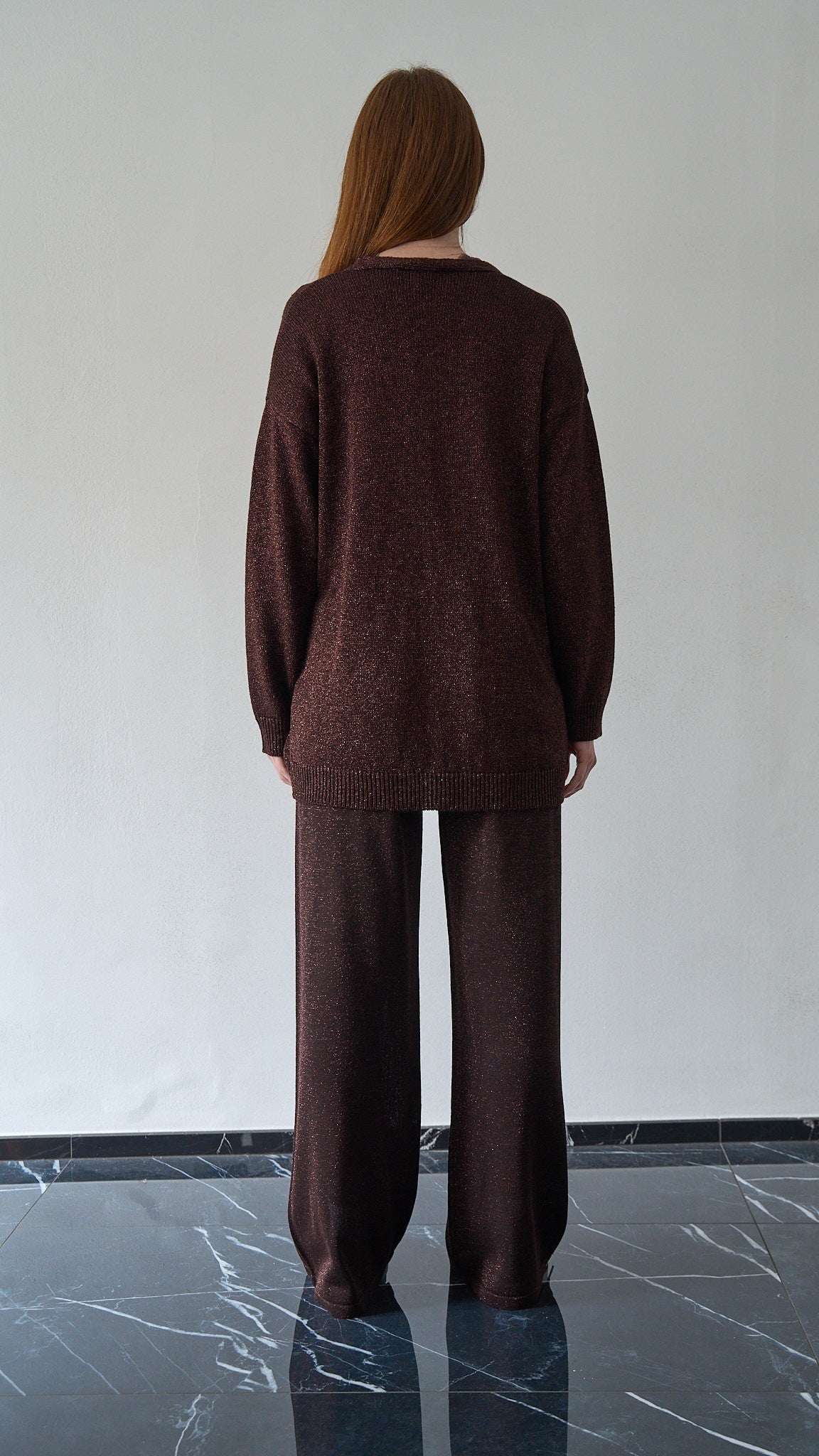 Kontatto - Cardigan lurex - ART.3M1585C Moro - Rame lurex