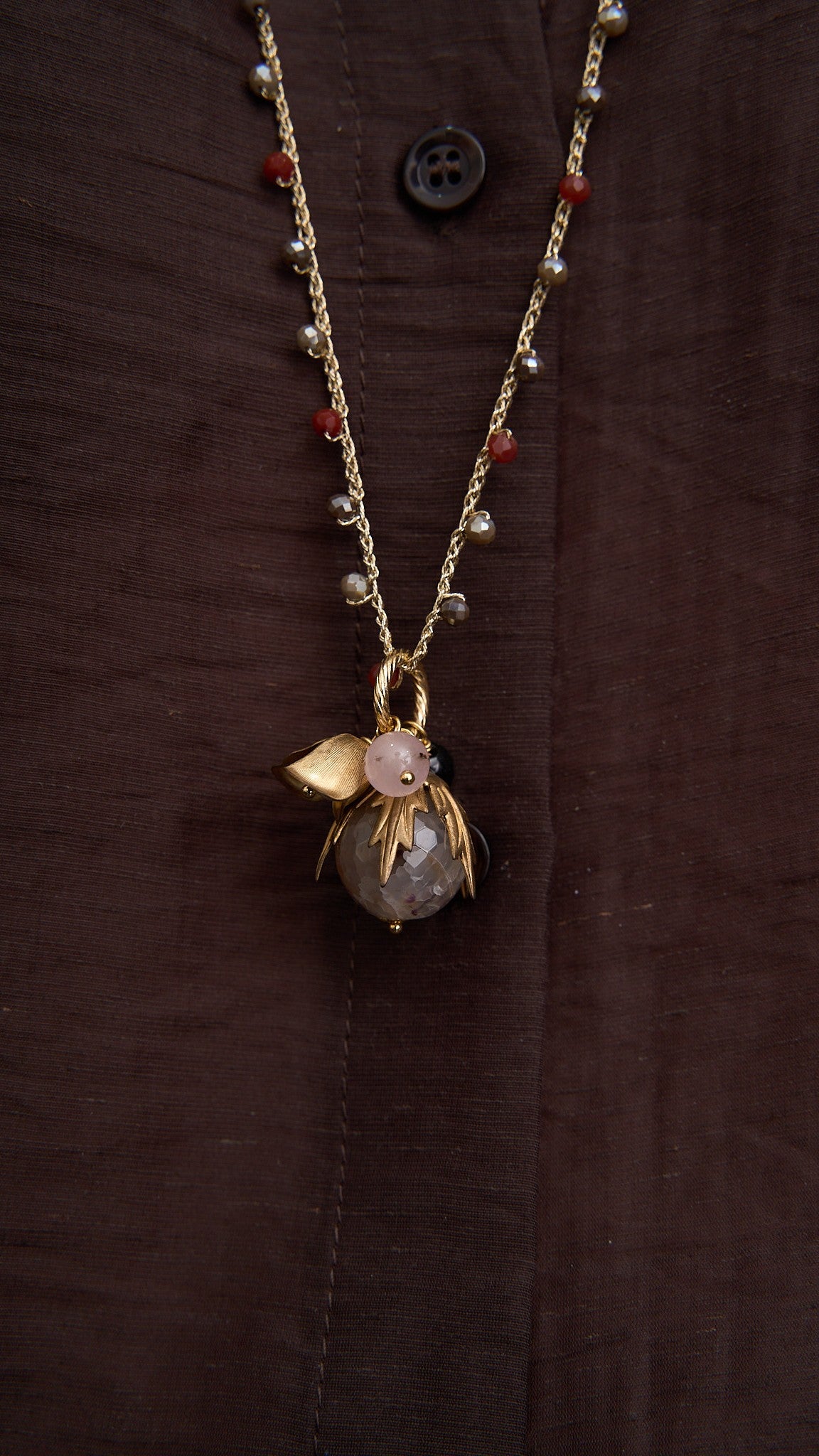 Via Roma - Collana "Baby Beautiful" Marrone - Oro - Rosa - Nero - Bianco