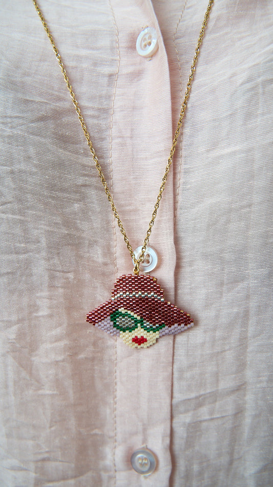 Via Roma - Collana "Signorina" Rosso - Verde - Argento - Burro - Lilla