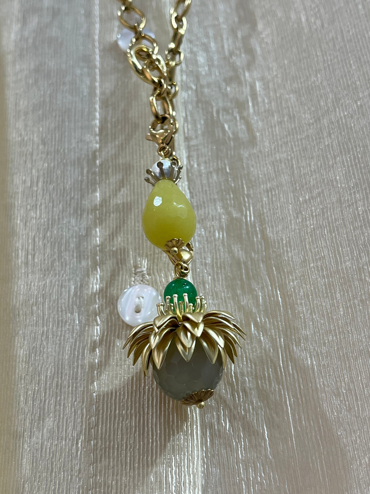 Via Roma - Collana "Linda" Verde - Oro