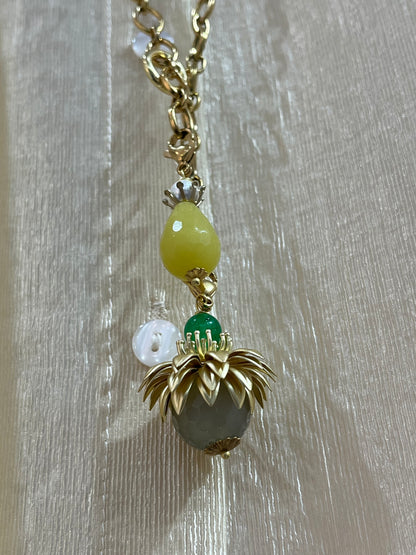 Via Roma - Collana "Linda" Verde - Oro