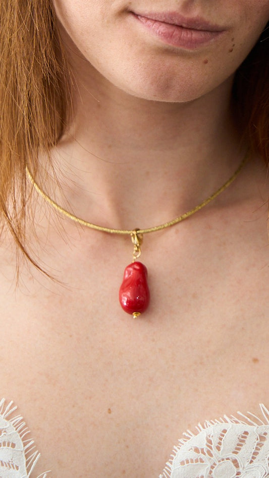 Via Roma - Girogola "Simpatico Charm" Dorato - Rosso