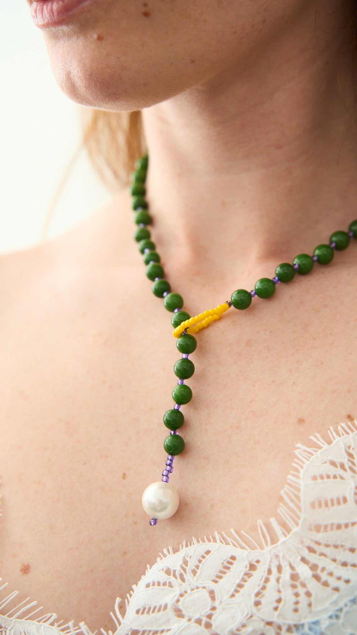 Via Roma - Girogola "Annalisa" Giallo - Viola - Verde - Bianco Perla