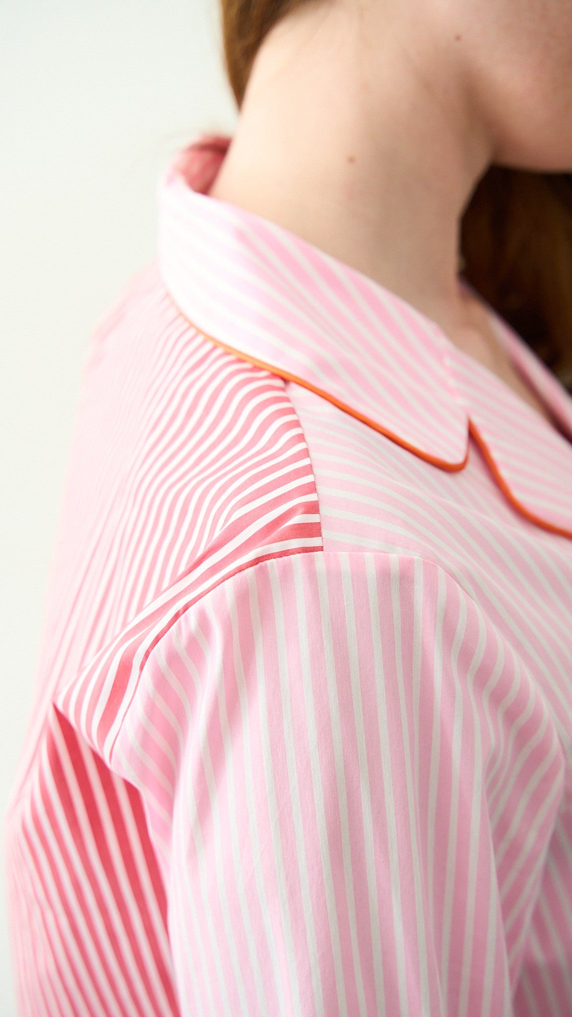 King Kong - Camicia a righe con tasca - ART.SP8EG42 Rosa - Rosso - Bianco