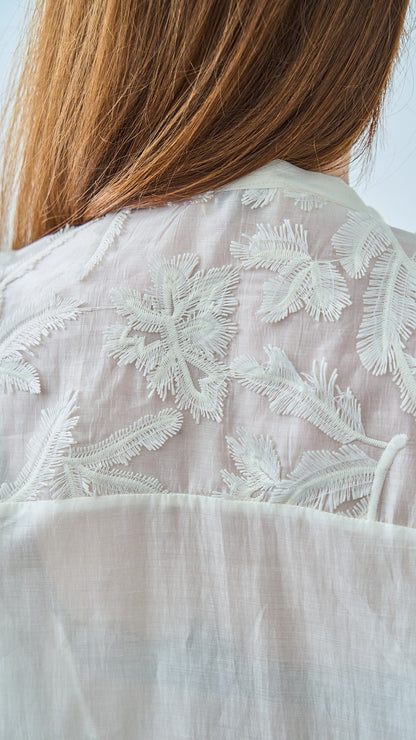 Tensione In - Camicia con applicazioni - ART.S26C106CAMP- Burro