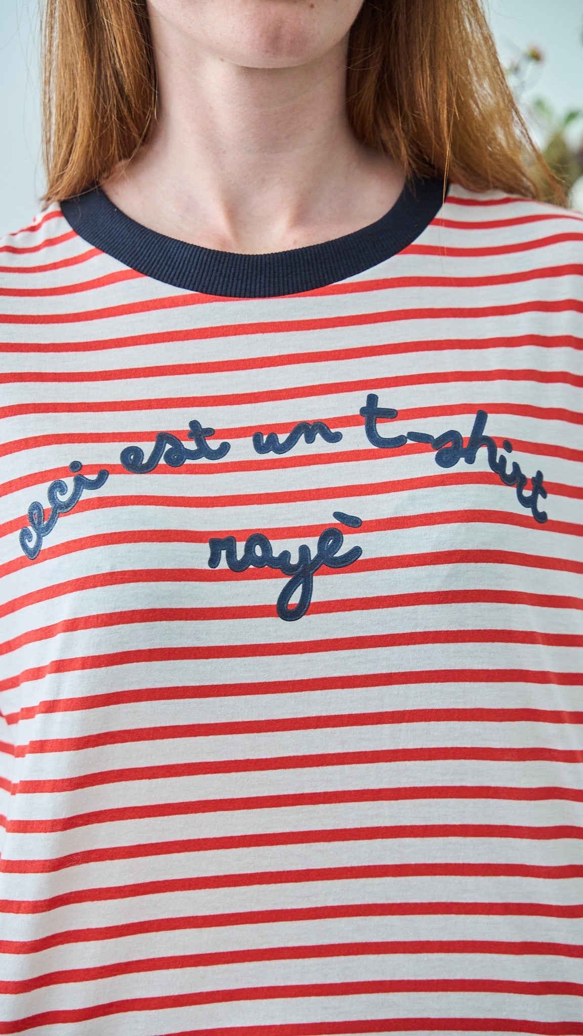 Dixie - T-shirt a righe con scritta - ART. TBG4JMASA - Rosso - Bianco - Blu