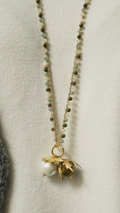 Via Roma - Collana "Beautiful" Verde - Burro - Oro