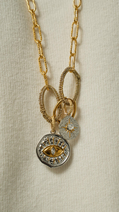 Via Roma - Collana "Occhio Greco" Oro - Argento