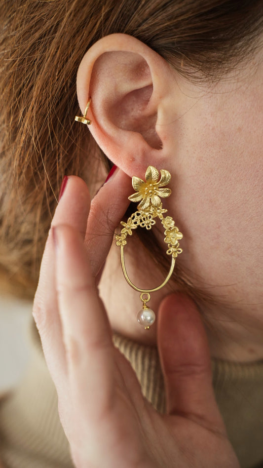 Via Roma - Orecchini "Mix and Match" Oro - Argento- Bianco