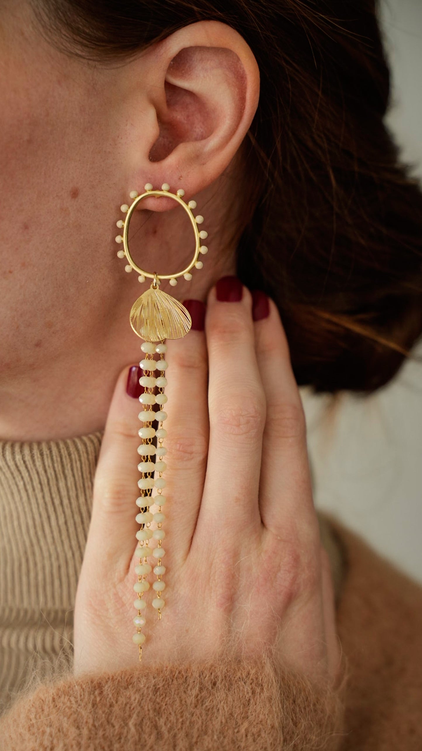 Via Roma - Orecchini "Mix and Match" Burro - Marrone - Oro