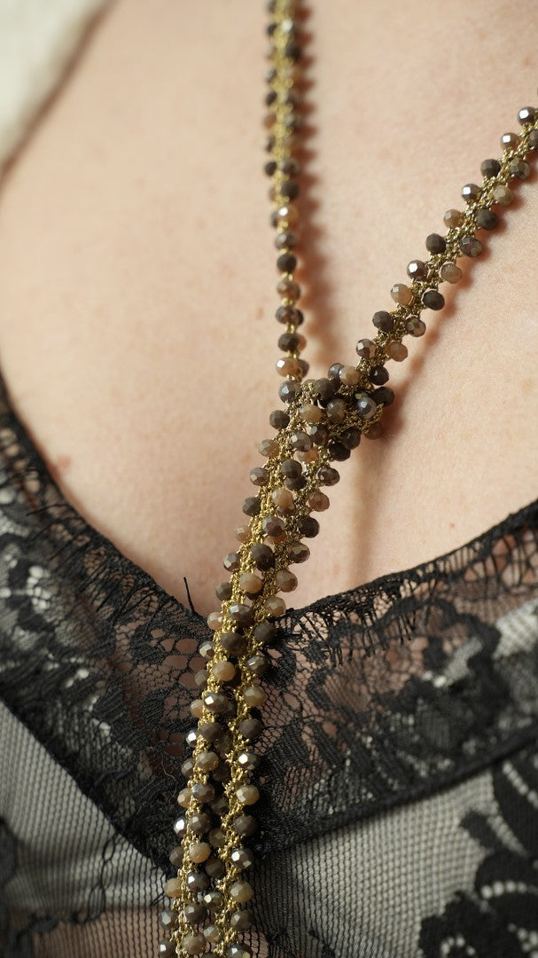 Via Roma - Collana "Nude" Cappuccino - Taupe - Oro