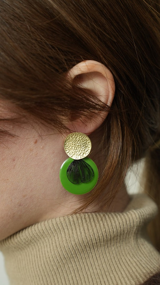 Via Roma - Orecchini "Mix and Match" Verde - Blu - Nero - Oro