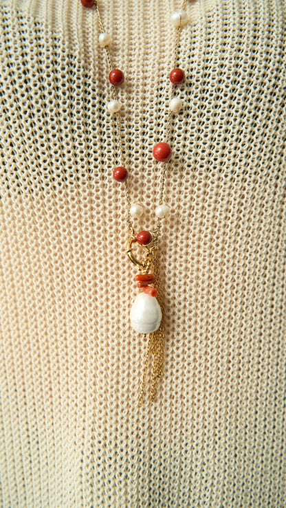 Via Roma - Collana "Summer 26" Oro - Rosso - Bianco