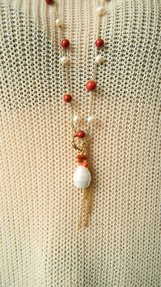 Via Roma - Collana "Summer 26" Oro - Rosso - Bianco