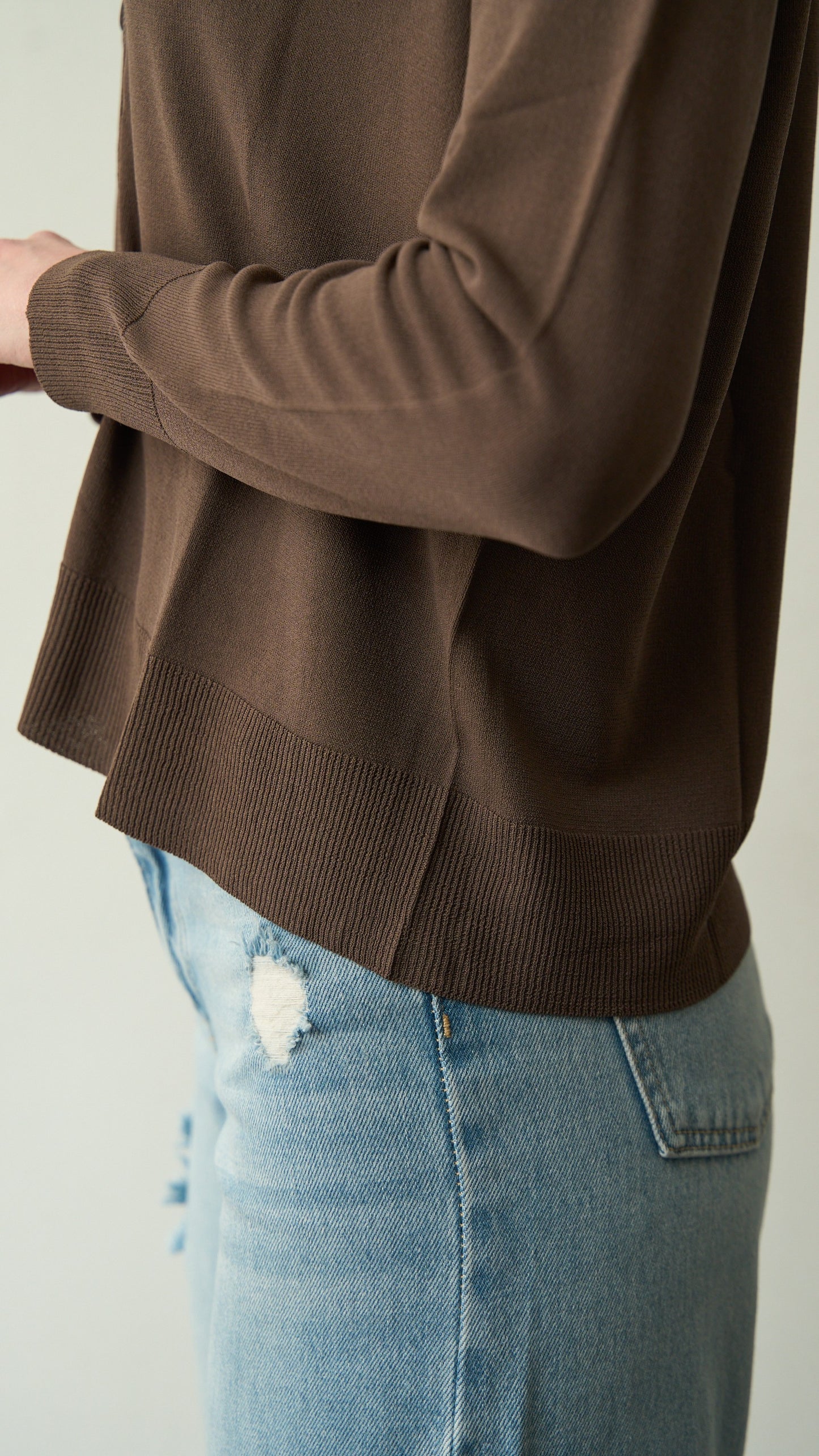 King Kong - Cardigan in viscosa - ART.SP8PA30 Marrone