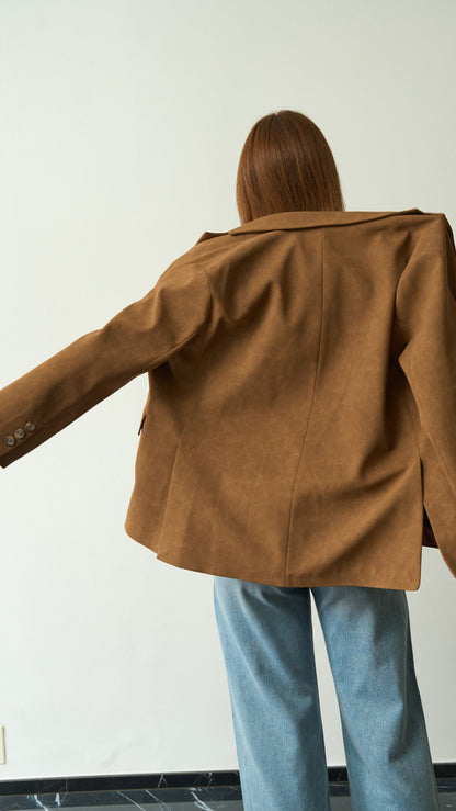 Tensione in - Blazer oversize ART.TE26B3115 Tabacco