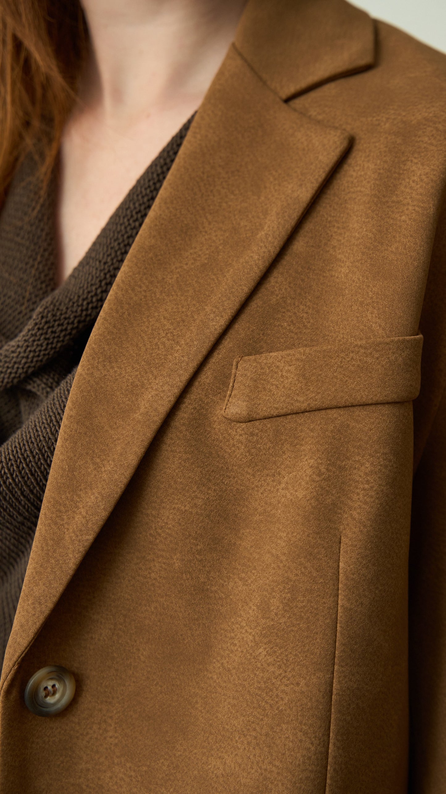 Tensione in - Blazer oversize ART.TE26B3115 Tabacco