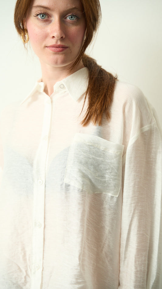 Tensione in - Camicia lyocell con tasca laterale - ART.TE26C3130 Panna