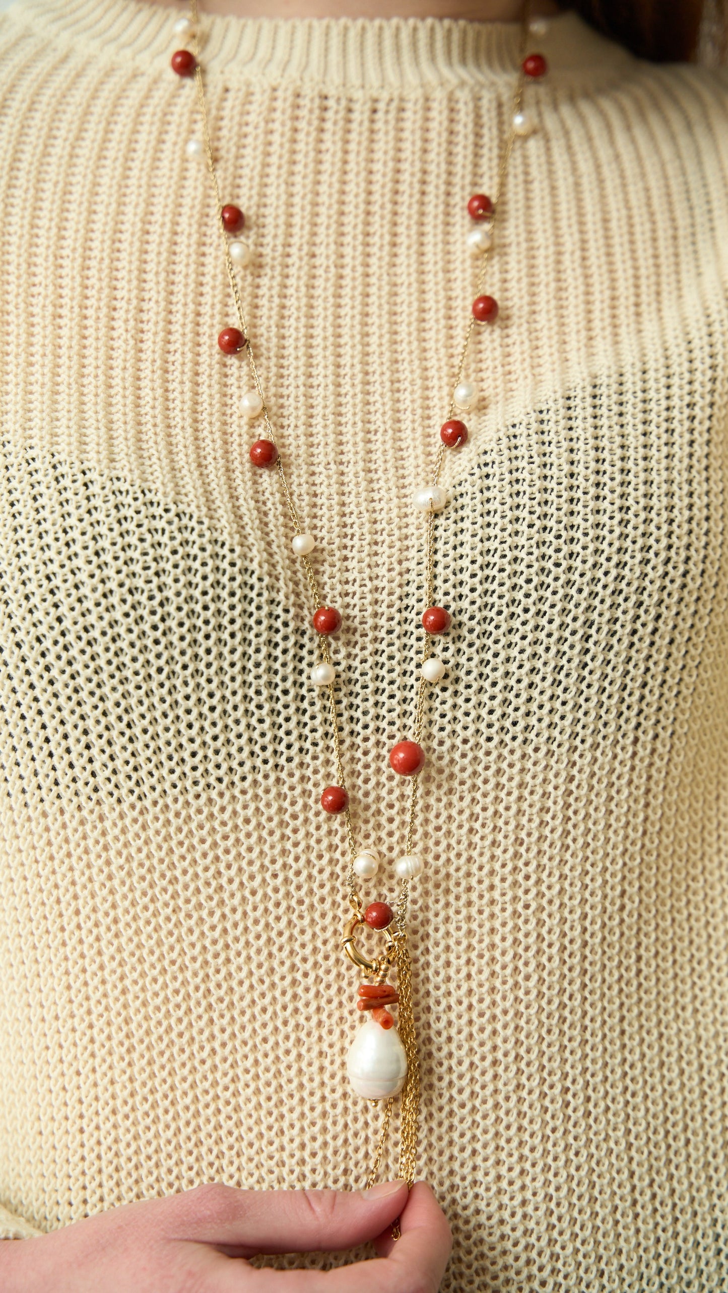 Via Roma - Collana "Summer 26" Oro - Rosso - Bianco