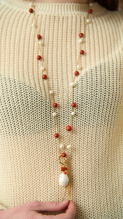 Via Roma - Collana "Summer 26" Oro - Rosso - Bianco