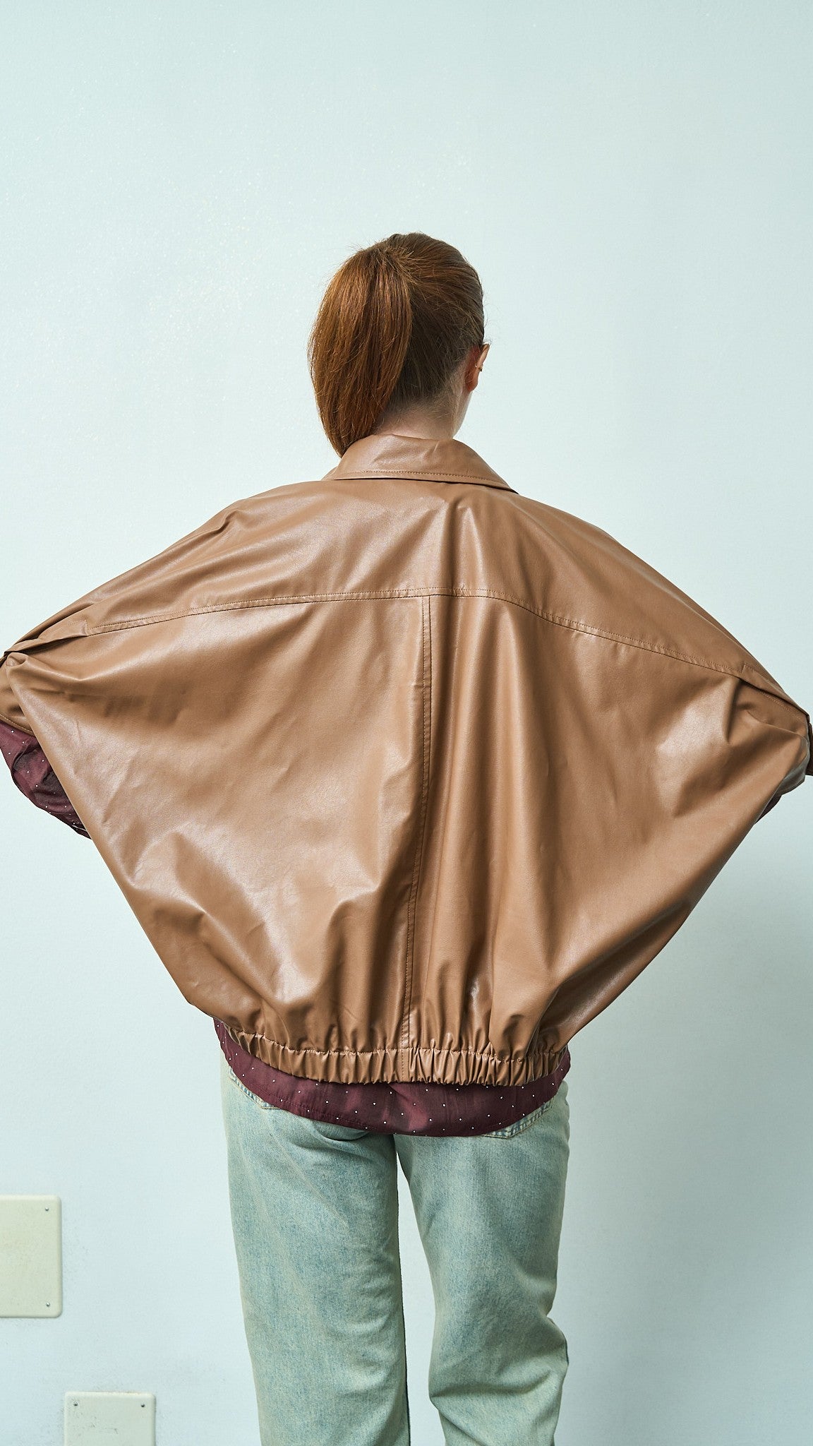Kontatto - Bomber in ecopelle manica corta - ART.MA6005C