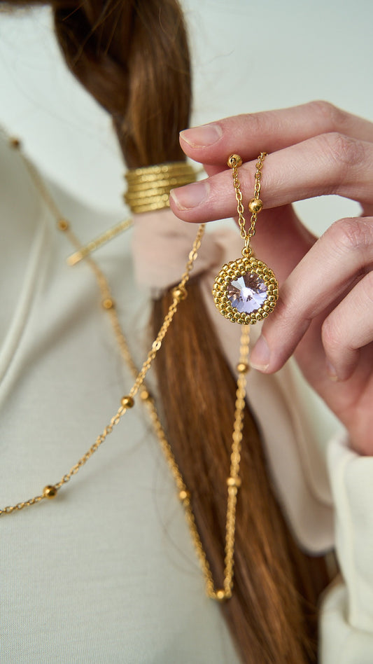 Via Roma - Collana "Eleganza" Lilla - Oro