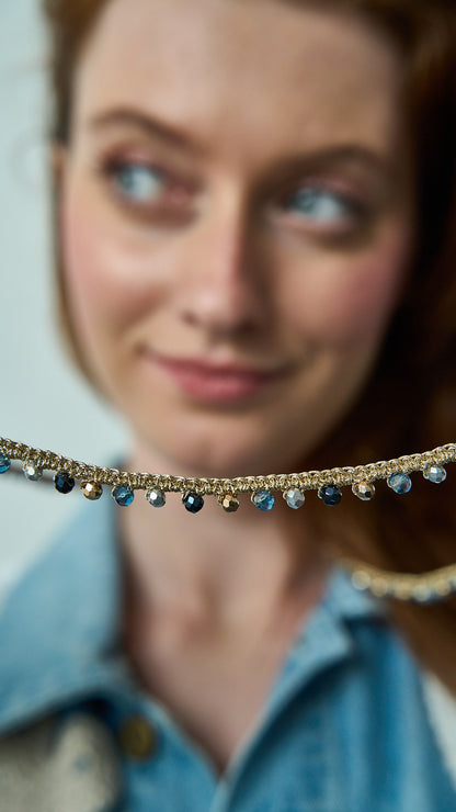 Via Roma - Collana "Daphne" Blu - Ottanio - Oro - Argento