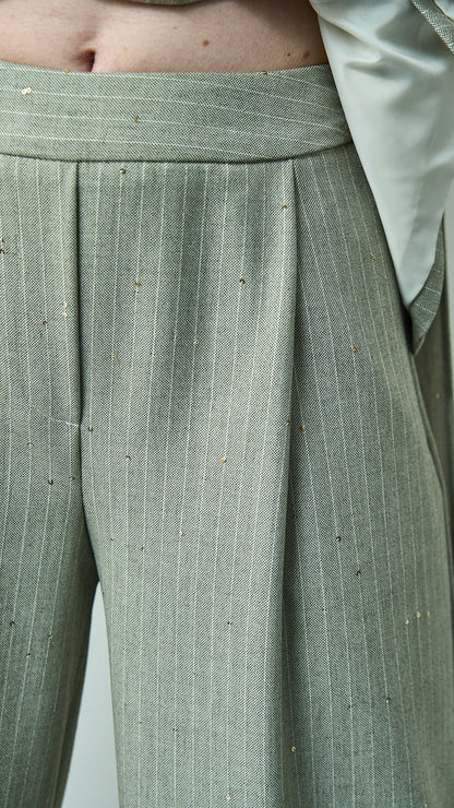 Kontatto - Pantalone gessato con micro paillettes - ART.MA6012C
