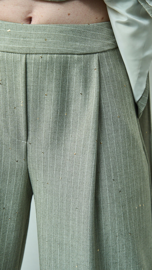 Kontatto - Pantalone gessato con micro paillettes - ART.MA6012C