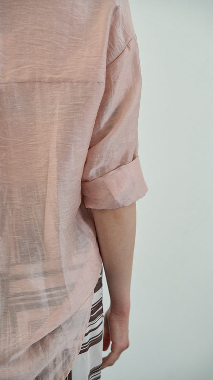 Tensione in - Camicia lyocell con tasca laterale - ART.TE26C3130 - Rosa