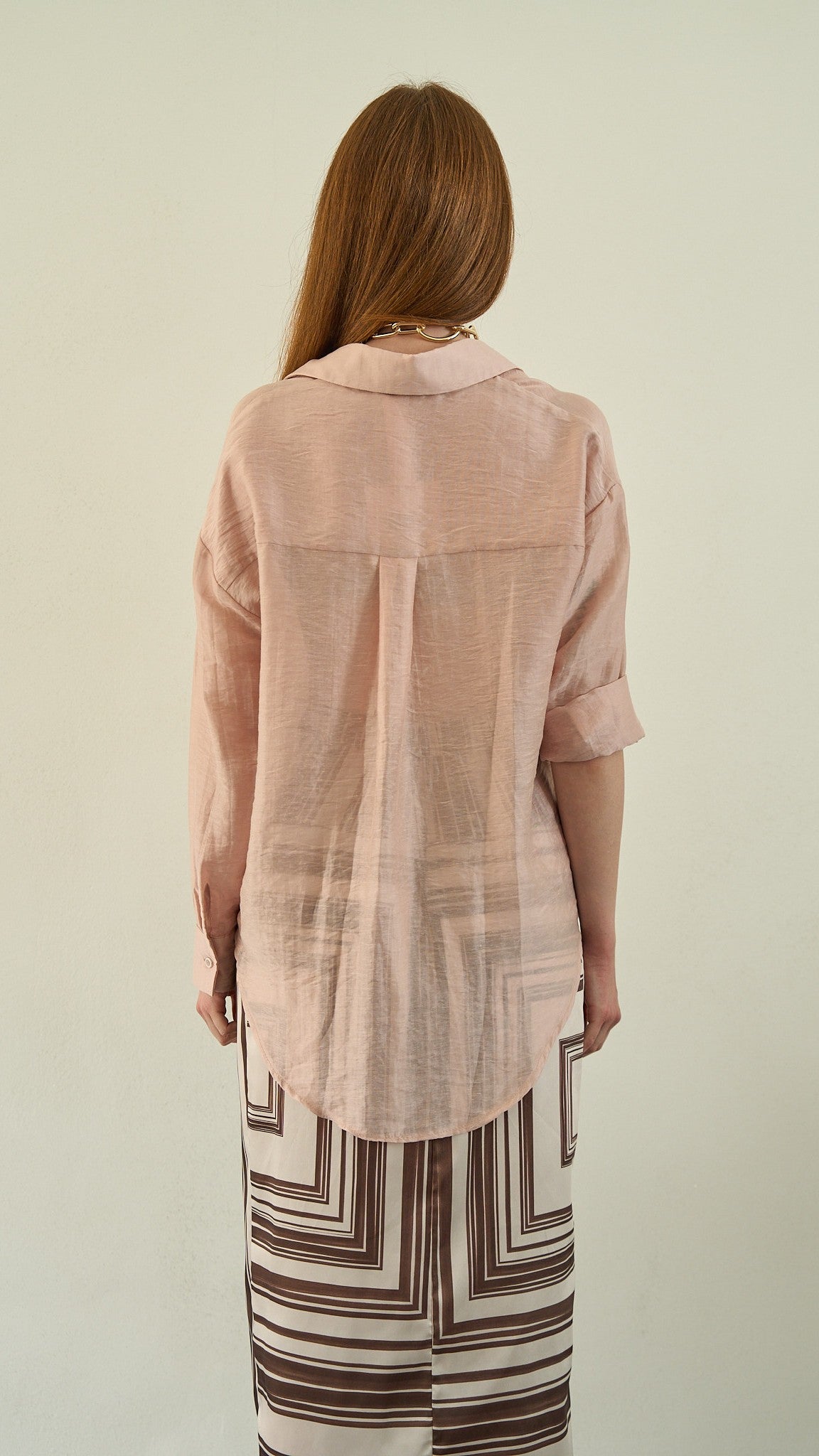Tensione in - Camicia lyocell con tasca laterale - ART.TE26C3130 - Rosa