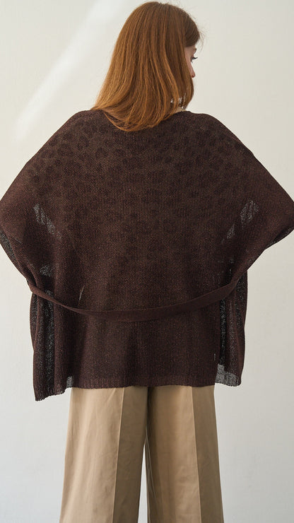 Kontatto - Kimono lurex con cintura - ART-3M1554C Moro - Rame lurex