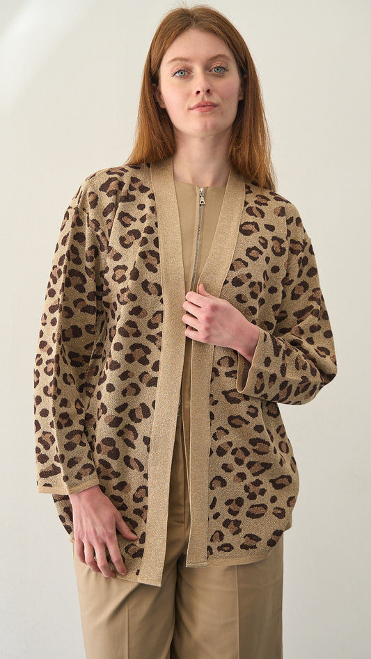 Kontatto - Cardigan lurex maculato - ART.3M1558C Oro - Mou - Moro