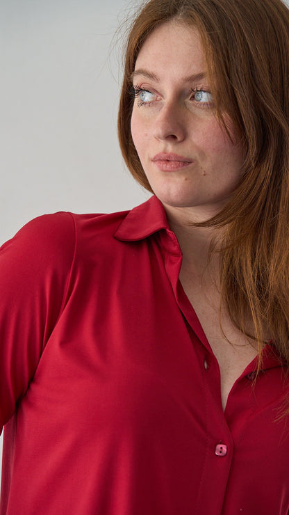 SDB - Camicia spandex con manica tre quarti - ART.4350P Fragola