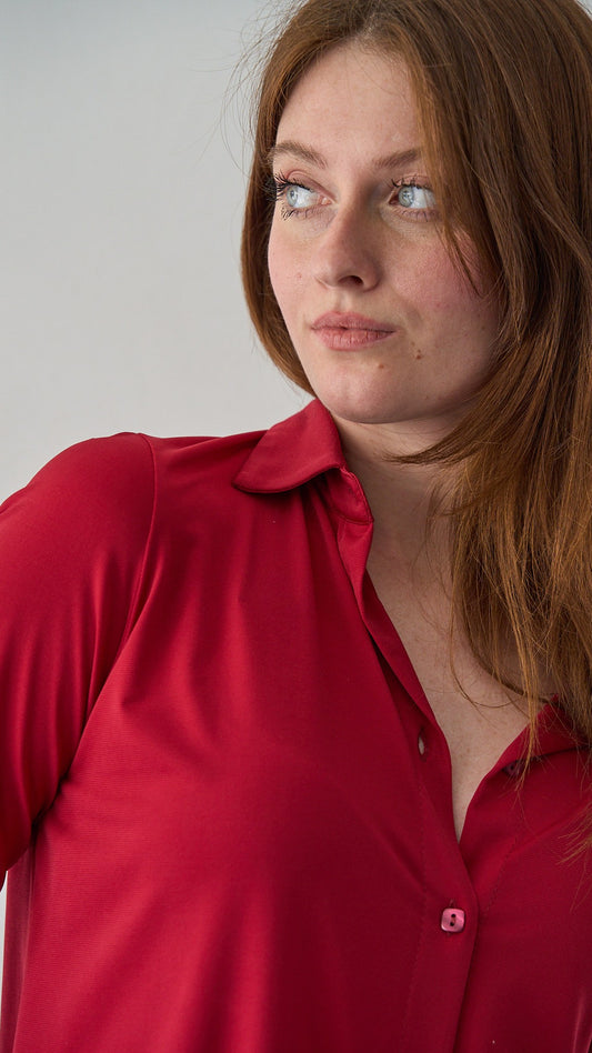 SDB - Camicia spandex con manica tre quarti - ART.4350P Fragola