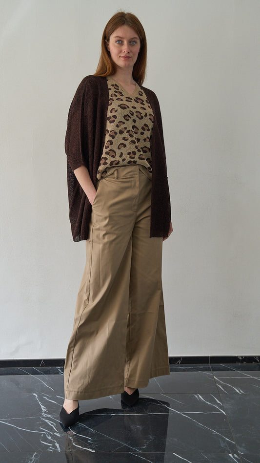 Kontatto - Kimono lurex con cintura - ART-3M1554C Moro - Rame lurex