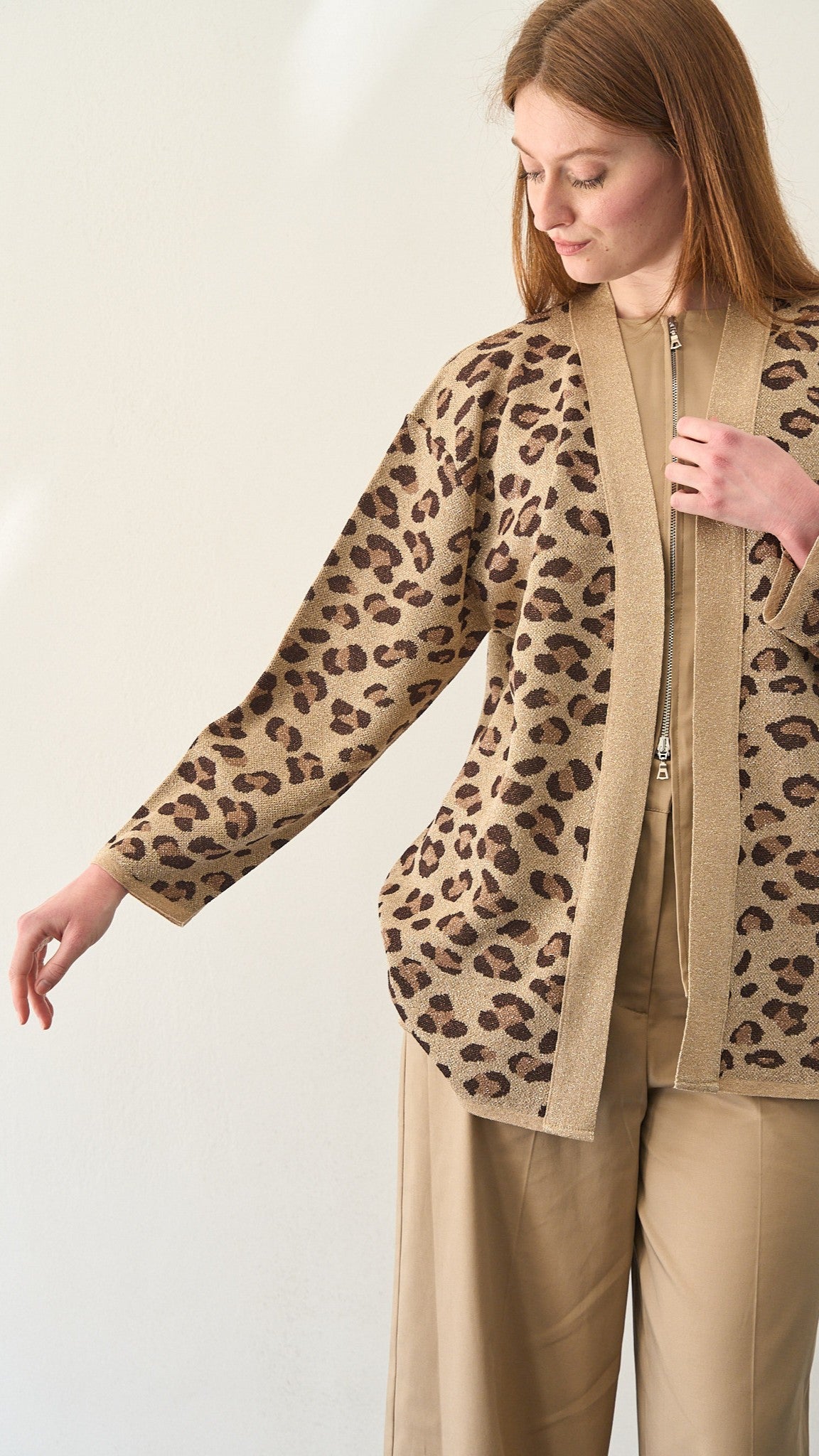Kontatto - Cardigan lurex maculato - ART.3M1558C Oro - Mou - Moro