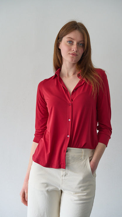 SDB - Camicia spandex con manica tre quarti - ART.4350P Fragola