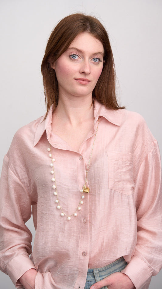 Via Roma - Collana "Carlotta" Oro - Bianco
