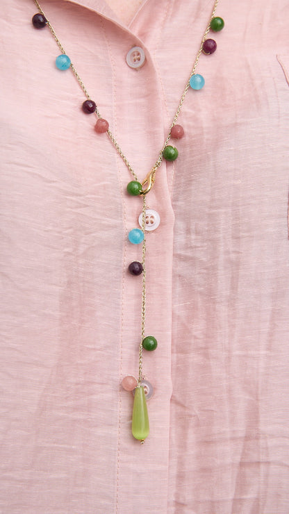 Via Roma - Collana "Costellazione" Oro - Viola - Rosa - Turchese - Verde