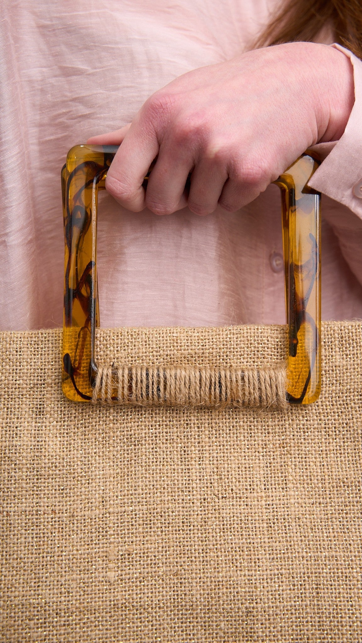 Via Roma - Borsa " Maxi Juta" pezzo unico, limited edition Juta Lurex