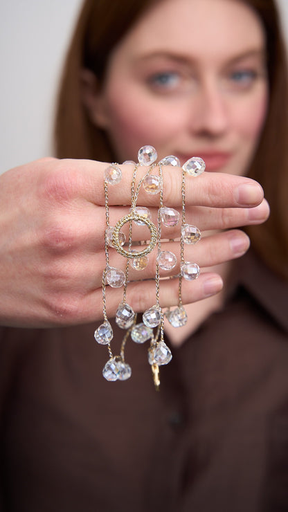 Via Roma - Collana "New Goccia" Oro - Argento - Trasparente