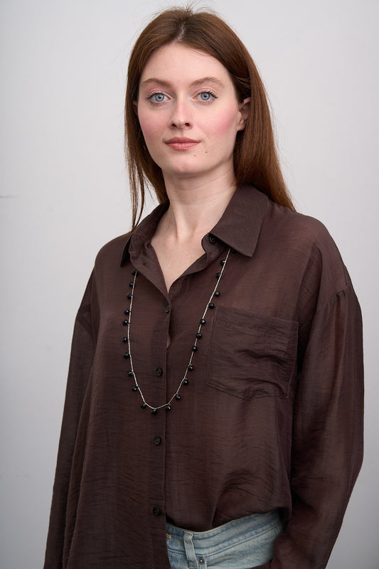Tensione in - Camicia lyocell con tasca laterale - ART.TE26C3130 - Moro