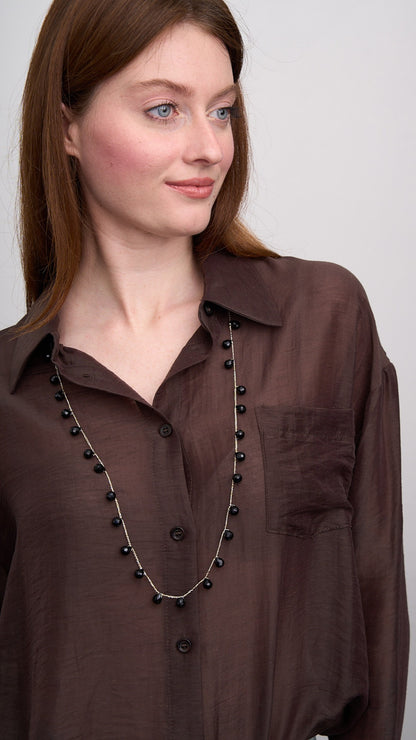 Tensione in - Camicia lyocell con tasca laterale - ART.TE26C3130 - Moro