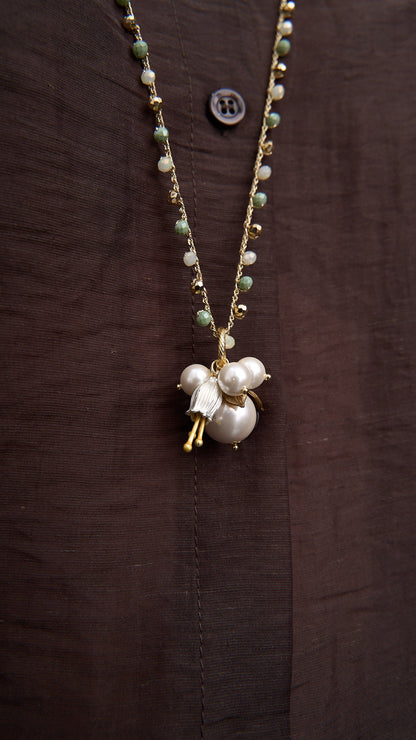 Via Roma - Collana "Baby Beautiful" Verde - Burro - Oro - Bianco
