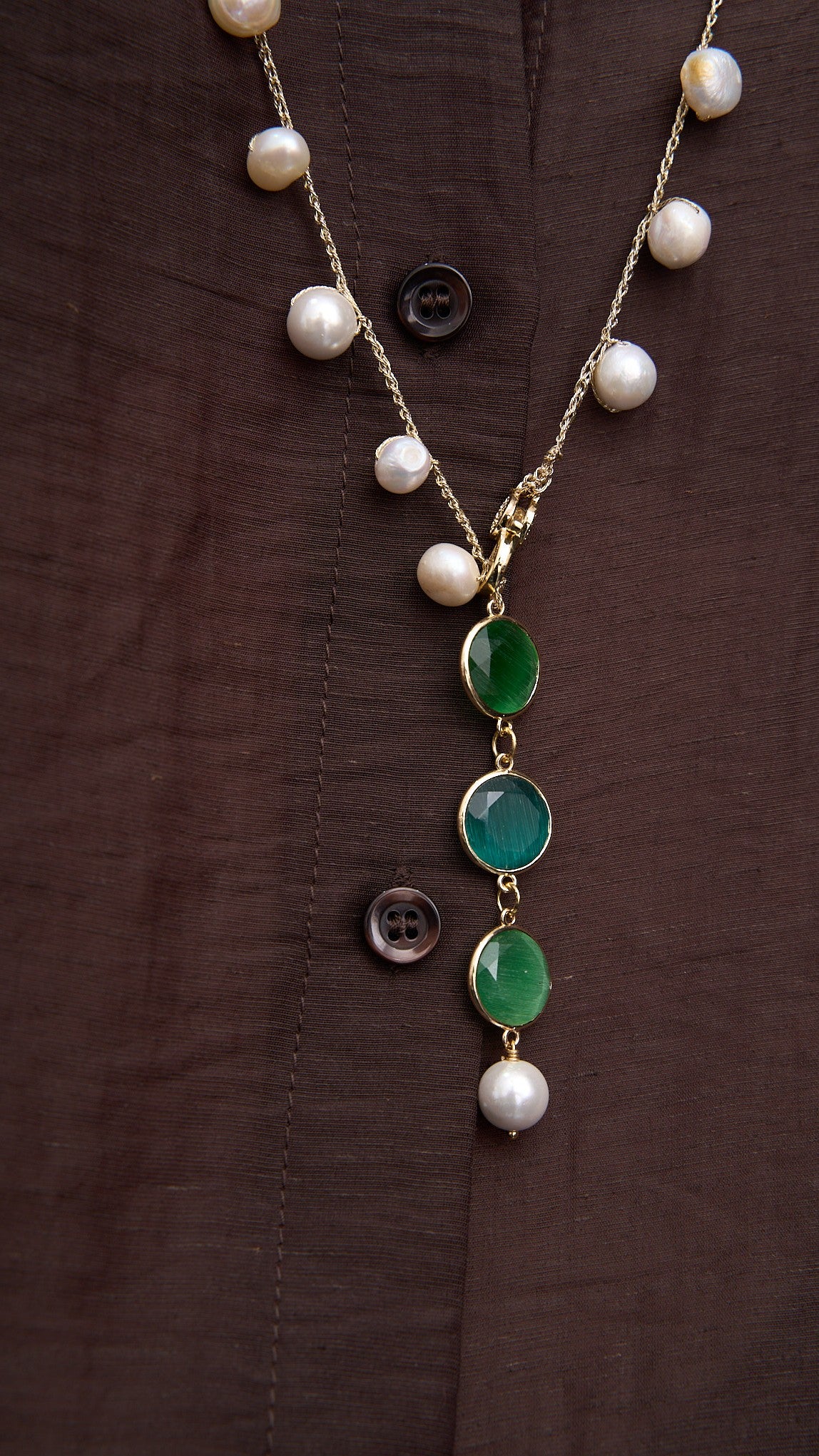 Via Roma - Collana "Jose 2.0" Oro - Bianco - Verde